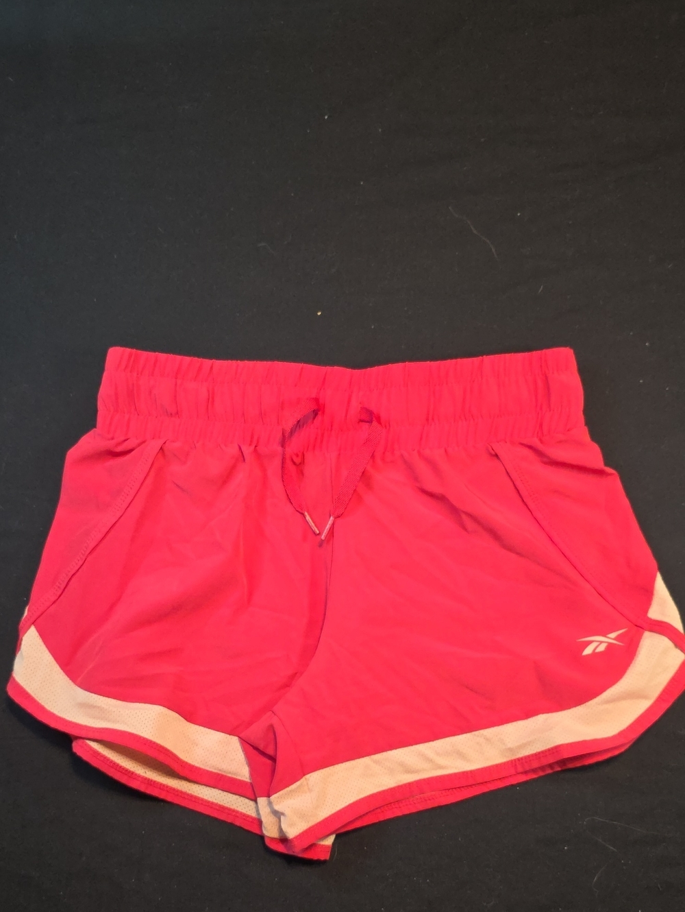 Reebok Hot Pink Women's Athletic Shorts with Cream Trim AL 011